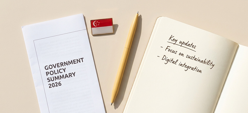 Policy documents and notes representing Singapore government support for MBA professionals