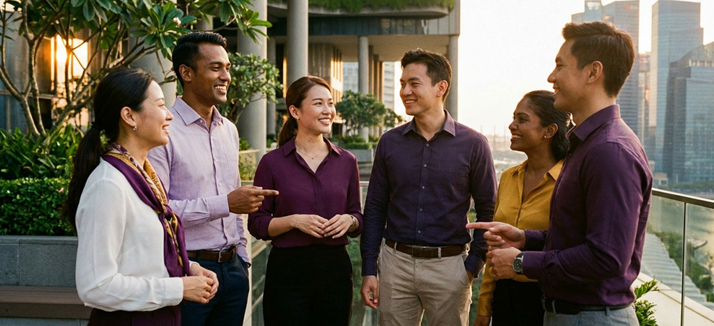 Confident group of diverse professionals representing the right MBA choice for their careers